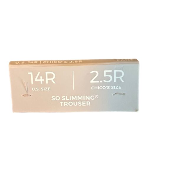 Chicos So Slimming Classic Trouser Black Pants Womens Size 2.5R 14R New w/ Tags - Picture 8 of 10